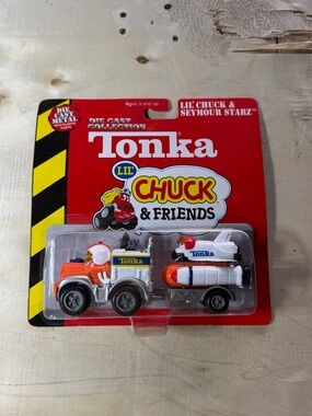 Tonka Lil’ Chuck & Friends Die Cast Truck w/ Seymour Starz Rocket Hauler Sealed